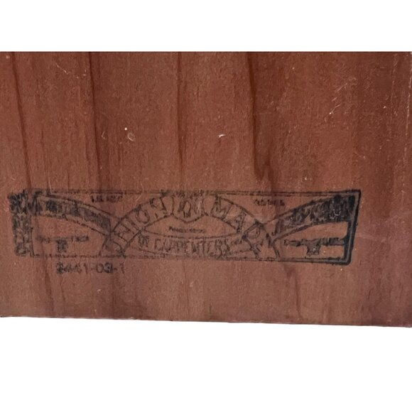 Vintage Holy Bible Cedar Box Union Made United Brotherhood Of Carpenters w/Bible - Picture 4 of 16